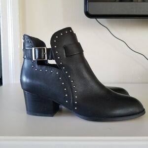 Adrienne Vittadini | Ranno Studded Buckle Booties